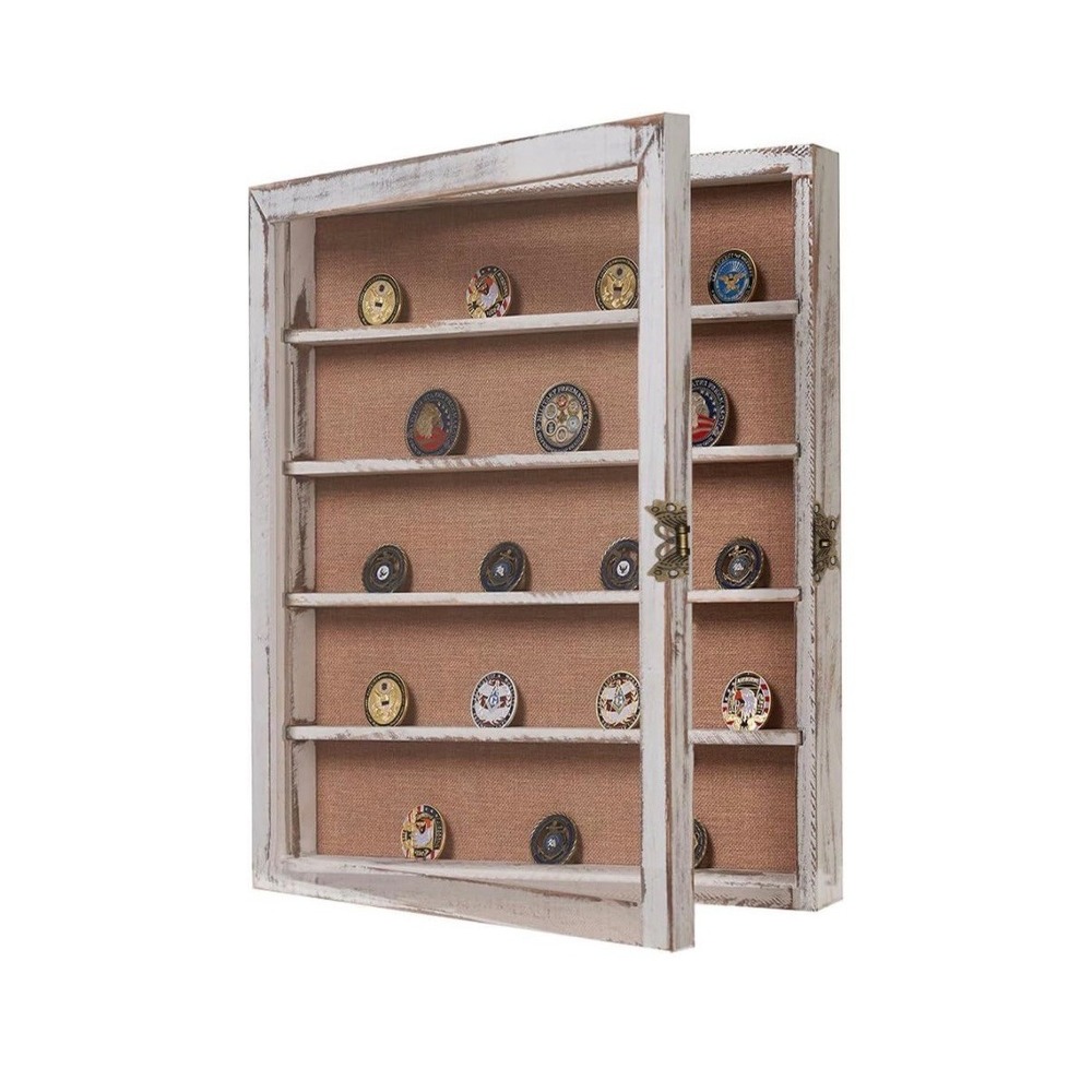 14x17 Large Shadow Box Frame with Shelves. White